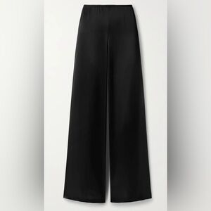 LESET Barb Satin Wide Leg Pants - XS - Black - from Net-A-Porter - worn once